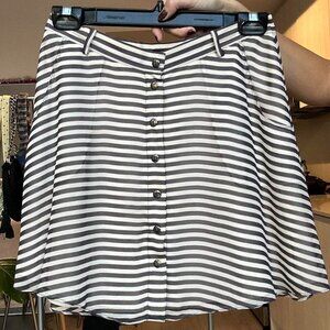 Striped Silk Mini Skirt